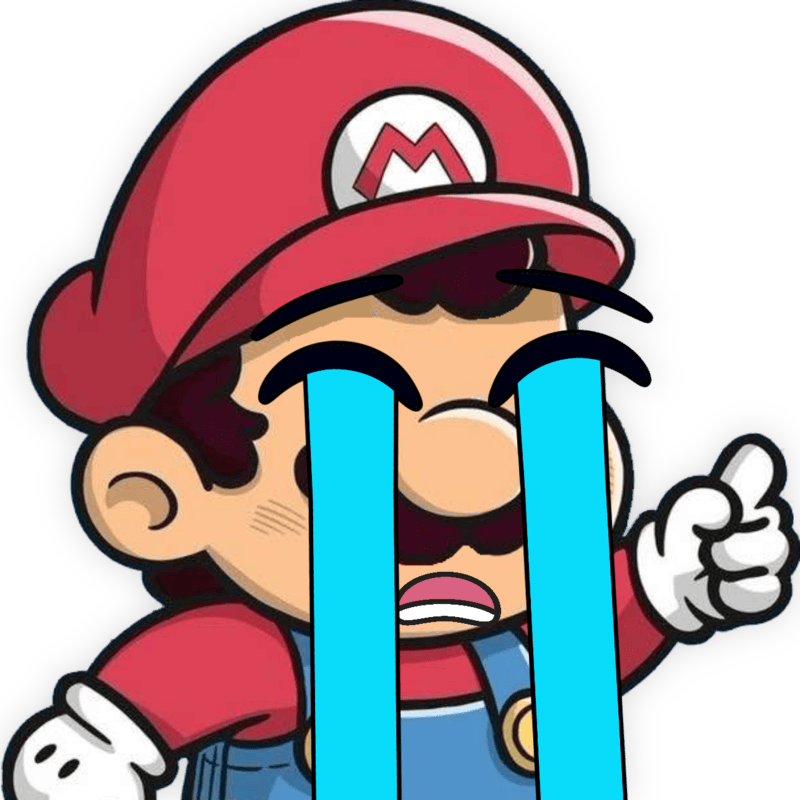 mario crying Discord emoji — free static PNG download