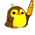 party killer penguin Discord emoji — free animated GIF download