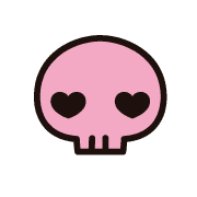 skull hearteyes Discord emoji — free static PNG download