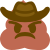 angry cowboy poop Discord emoji — free static PNG download