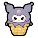 kuromi cupcake Discord emoji — free static PNG download