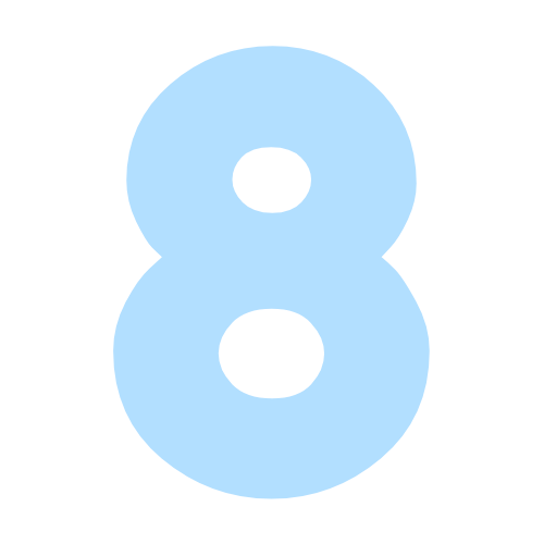 blue 8 Discord emoji — free static PNG download
