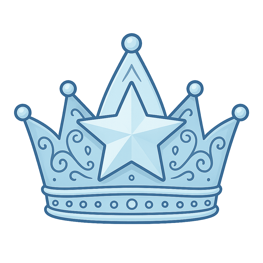 owner blue crown with star Discord emoji — free static PNG download