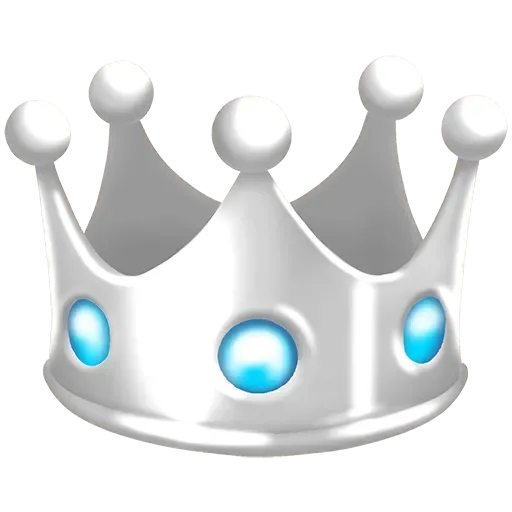 white crown Discord emoji — free static PNG download