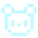 cute blue pixel bear Discord emoji — free static PNG download