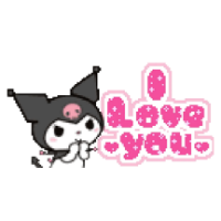 love you kuromi Discord emoji — free static PNG download