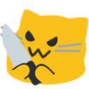 blobcat knife Discord emoji — free static PNG download