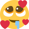 love obsessed drool Discord emoji — free static PNG download