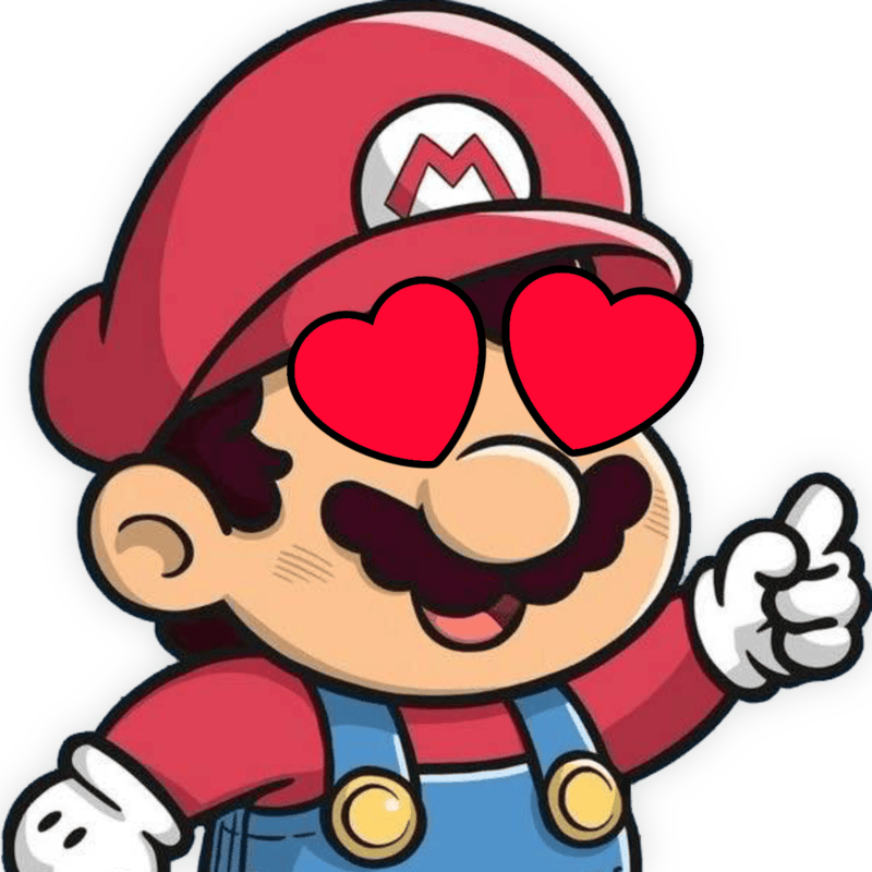 mario heartredeyes Discord emoji — free static PNG download