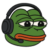 pepe headphone Discord emoji — free static PNG download