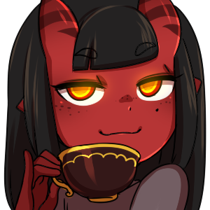 meru sips tea Discord emoji — free static PNG download