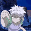 killua yelling Discord emoji — free animated GIF download