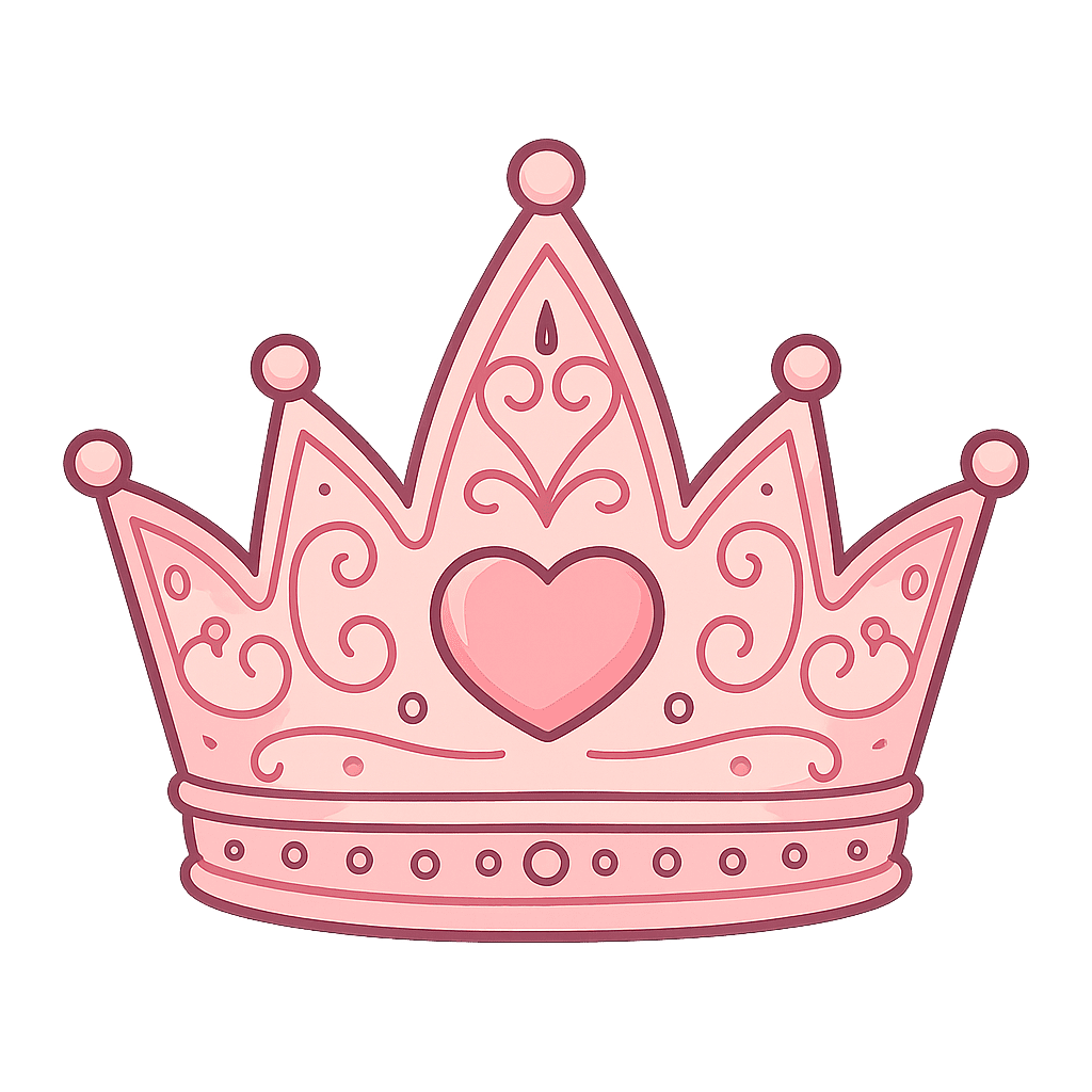 owner pink crown with heart Discord emoji — free static PNG download