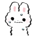 bunny scared Discord emoji — free static PNG download