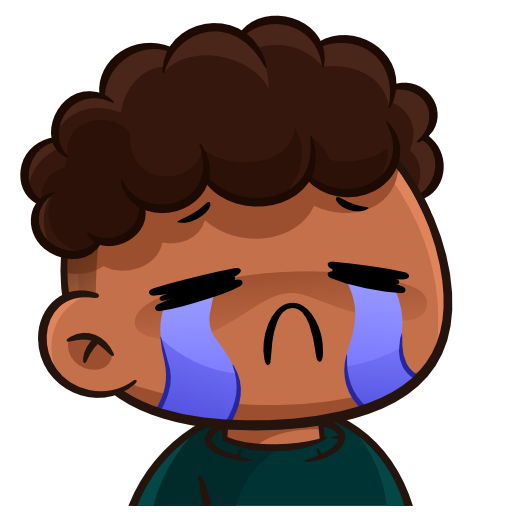 curlyblkcry Discord emoji — free static PNG download