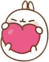 Bunny heart Discord emoji — free static PNG download