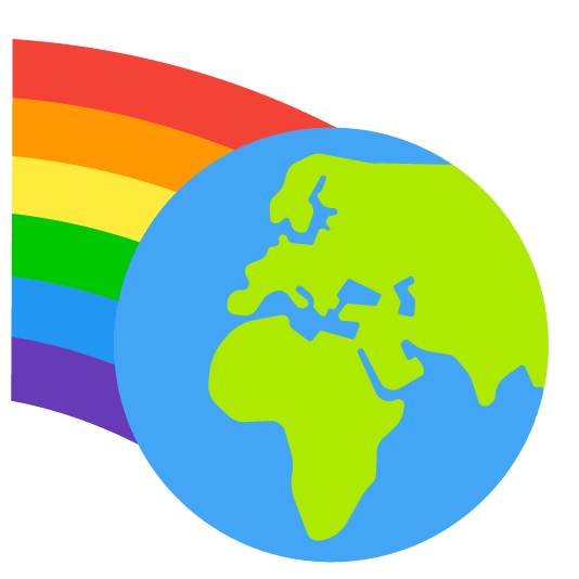 lgbtpride rainbow earth Discord emoji — free static PNG download