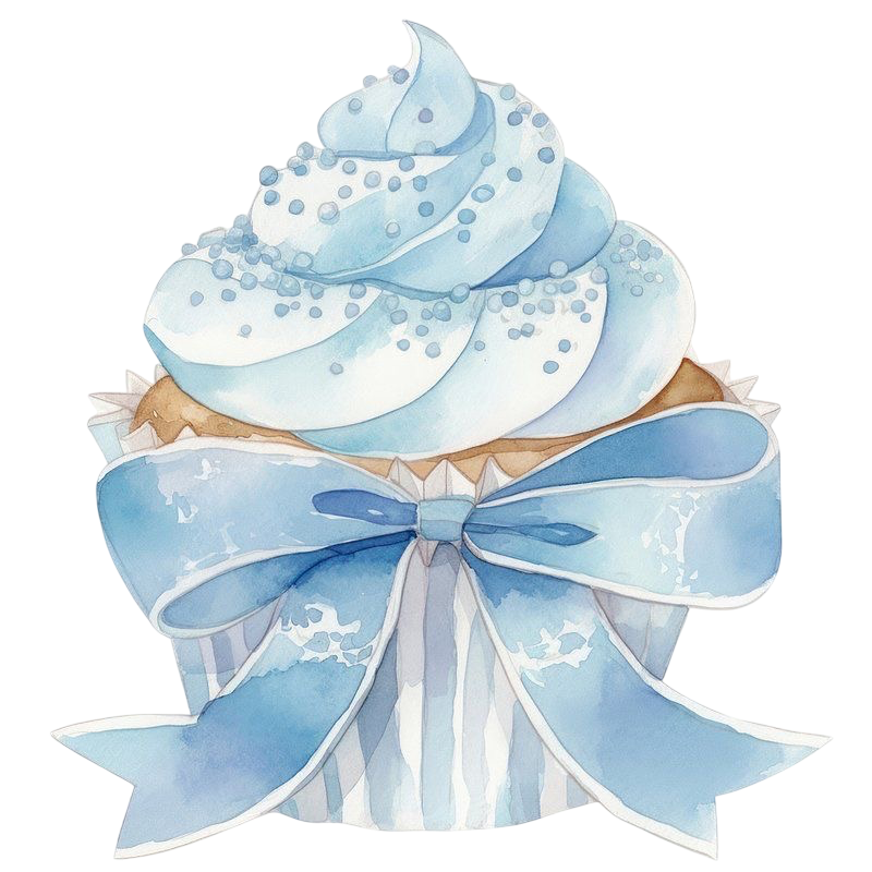 blue cupcake Discord emoji — free static PNG download