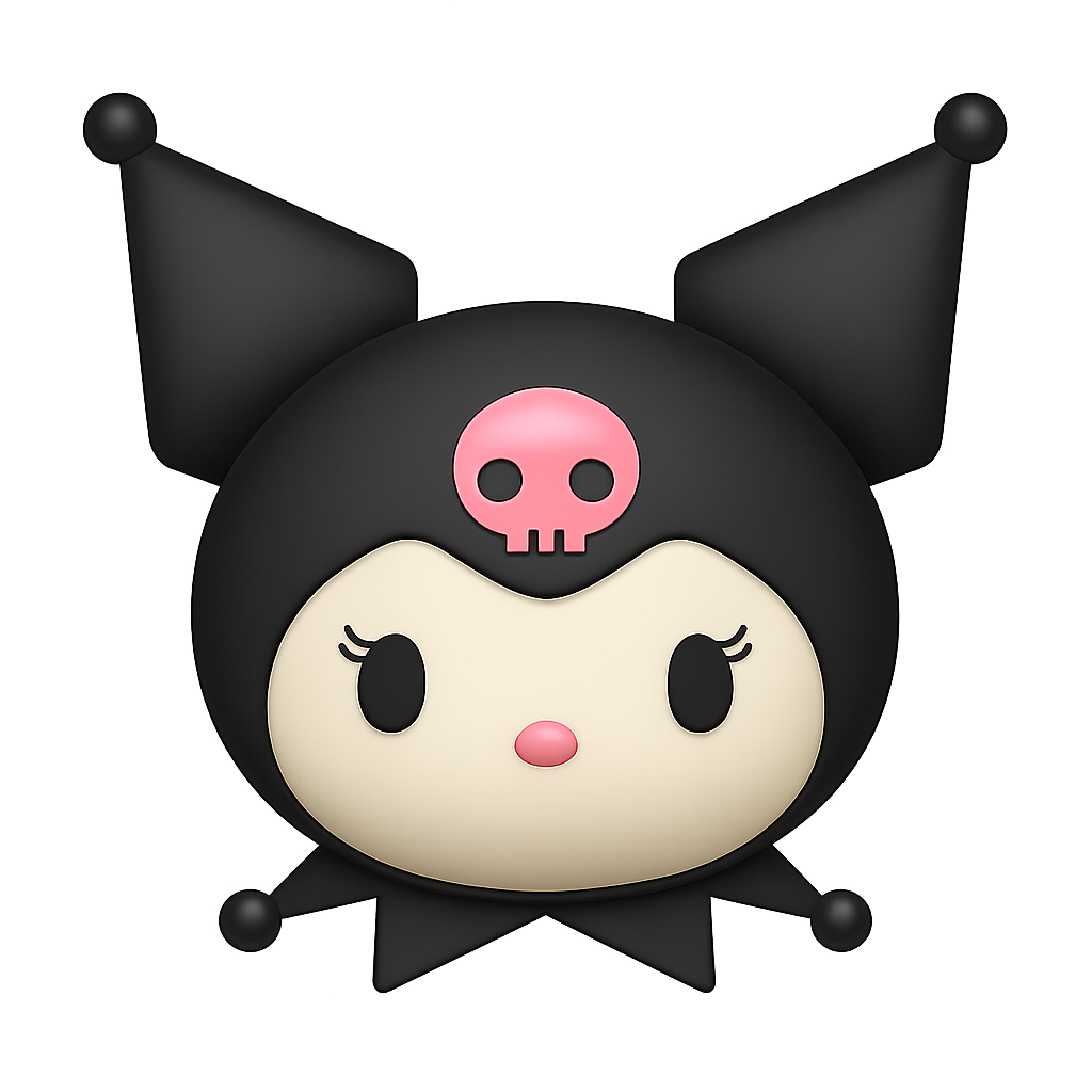 kuromi Discord emoji — free static PNG download