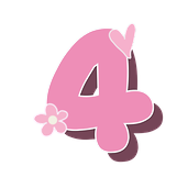 pink four heart flower Discord emoji — free static PNG download
