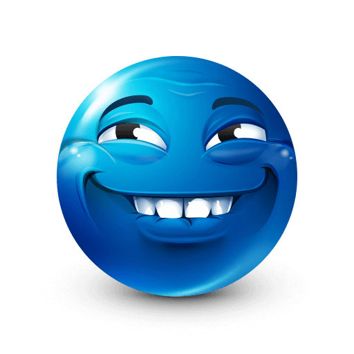bluemoji trollface Discord emoji — free static PNG download