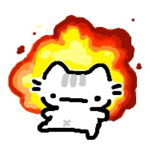 cat burning Discord emoji — free static PNG download