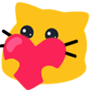 blobcat heart Discord emoji — free static PNG download