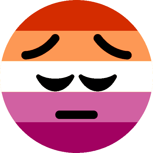 lesbian pensive Discord emoji — free static PNG download