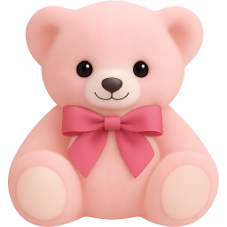 pink teddybear Discord emoji — free static PNG download