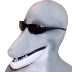 cursed swag dolphin meme Discord emoji — free static PNG download