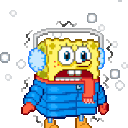 pixel spongebobcold Discord emoji — free animated GIF download