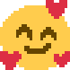 b smiling 3 hearts Discord emoji — free static PNG download