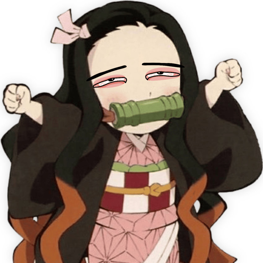 nezuko tired Discord emoji — free static PNG download