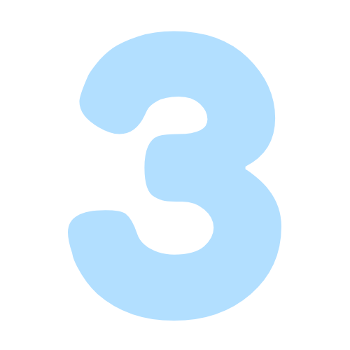 blue 3 Discord emoji — free static PNG download