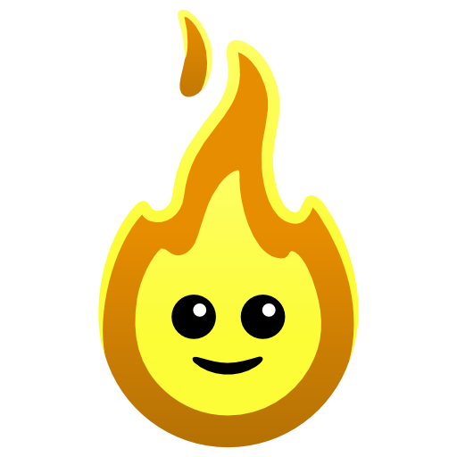 fire smiling Discord emoji — free static PNG download