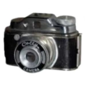 black vintage camera Discord emoji — free static PNG download