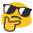 Cool Thinking Blob Discord emoji — free static PNG download