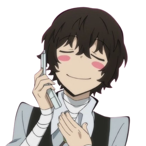 dazai blushing Discord emoji — free static PNG download
