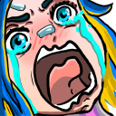cry neon Discord emoji — free static PNG download