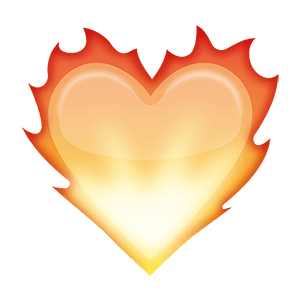 burning heart Discord emoji — free static PNG download