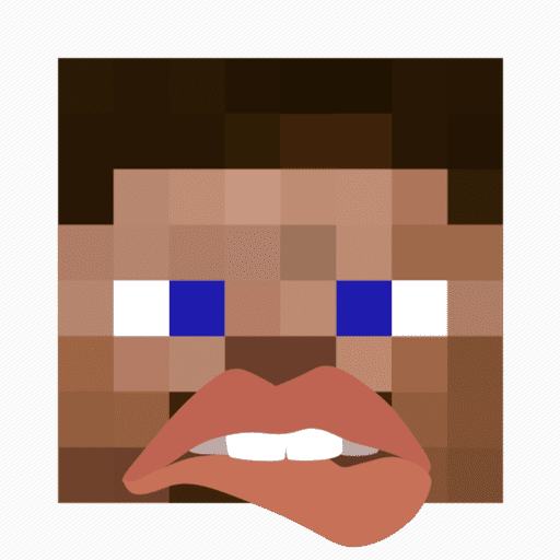 steve bites lip Discord emoji — free static PNG download