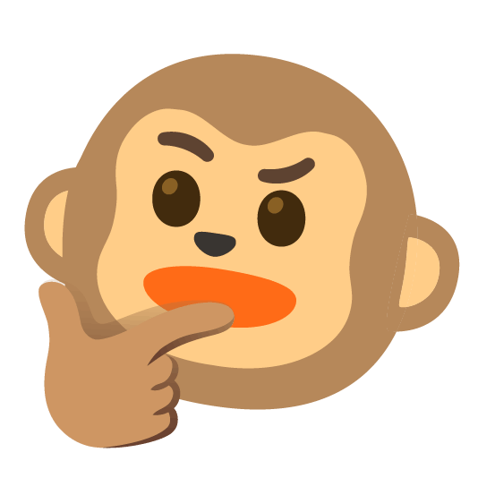 Monkey Think Discord emoji — free static PNG download