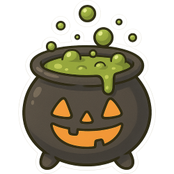 halloween cauldron Discord emoji — free static PNG download