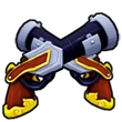 dual flintlock Discord emoji — free static PNG download
