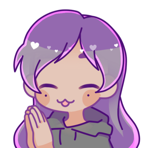 purple hair girl 13 Discord emoji — free static PNG download