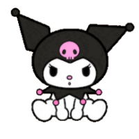 pouty kuromi Discord emoji — free static PNG download