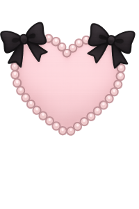 cutepinkheartwithblackbows Discord emoji — free static PNG download