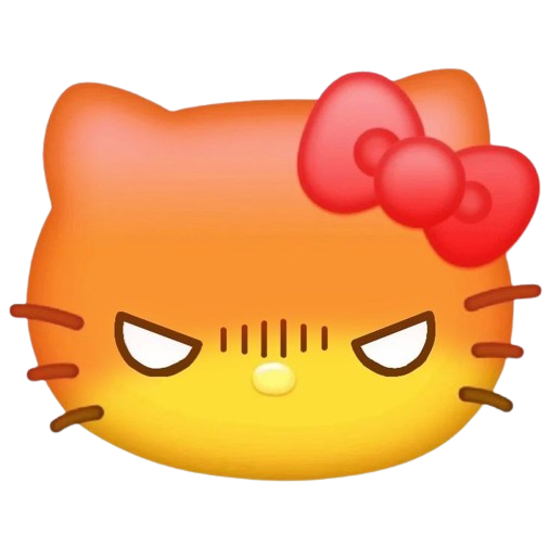 mad hello kitty Discord emoji — free static PNG download