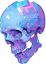 vaporwaveskull Discord emoji — free static PNG download