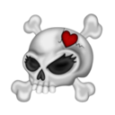 skullies heart Discord emoji — free static PNG download